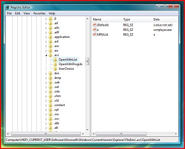 Windows 7 Registry Editor